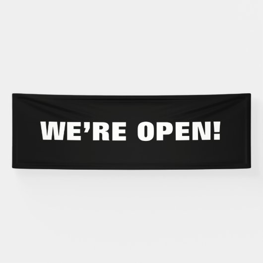 "WE ZIJN OPEN!" Vinyl outdoor teken Spandoek (Horizontaal)