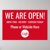 We zijn open - voeg Logo en details toe Poster (Voorkant)