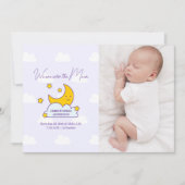 We zijn over de maan 2 foto geboorte aankondiging (Voorkant)