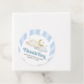 We zijn Over de Maan Baby Shower Bedankjes Labels (In situ)