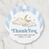 We zijn Over de Maan Baby Shower Bedankjes Labels (Voorkant)