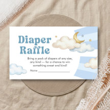 We zijn Over de Maan Baby Shower Luier Raffle