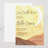 We zijn over de maan! Desert Boho Baby shower Kaart (Voorkant / Achterkant)