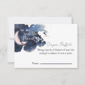 We zijn over de maan luier loterij baby shower kaart (Voorkant)