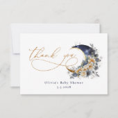 We zijn over de maan marine baby shower dank u kaart (Voorkant)