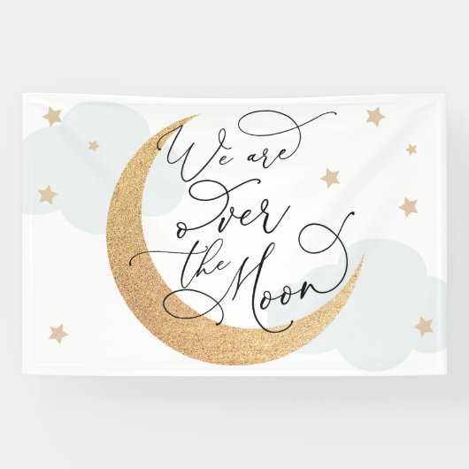 We zijn over de maan spandoek (Horizontaal)