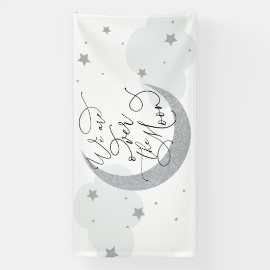 We zijn over de maan spandoek (Verticaal)