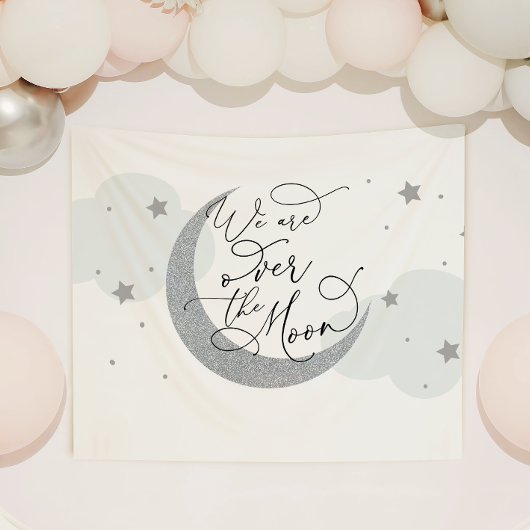 We zijn over de maan spandoek