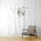 We zijn over de Moon Baby shower achtergrond Wandkleed (In situ)