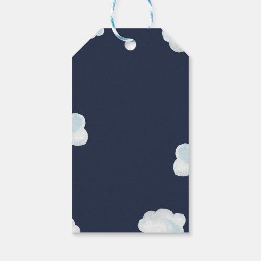 We zijn over de Moon Baby shower Gift Label Cadeaulabel (Achterkant)