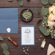 We zijn over de Moon Baby shower Party Invitation