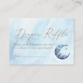 We zijn over de Moon Boy Baby shower luier loterij Informatiekaartje (Voorkant)