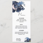 We zijn over de Moon Rustic baby shower Menu (Voorkant)