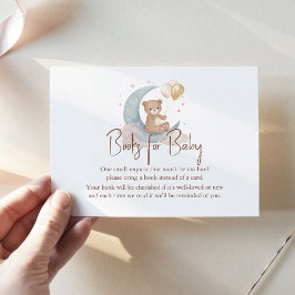 We zijn over de moon Teddy Bear Boeken voor Baby Notitiekaartje
