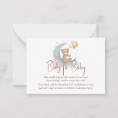 We zijn over de moon Teddy Bear Boeken voor Baby Notitiekaartje (Voorkant)