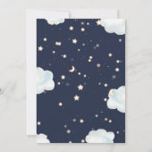 We zijn over de Moon Theme Baby shower Invitation Kaart (Achterkant)