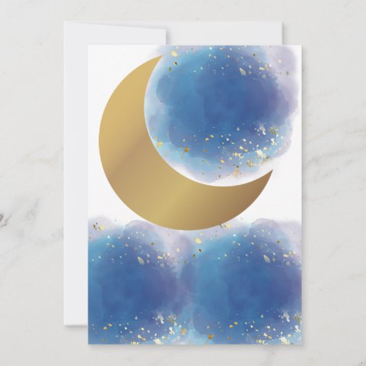 We zijn over het Baby shower van de maan Kaart (Achterkant)