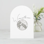 We zijn over het Baby shower van de maan Kaart (Staand voorkant)