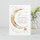 We zijn over het Baby shower van de maan Kaart (Staand voorkant)