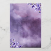 We zijn over het Baby shower van de Maan Lavender. Folie Uitnodiging (Achterkant)