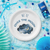We zijn over het Baby shower van de maan Papieren Bordje (Feest)