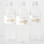 We zijn over het Baby shower van de maan Waterfles Etiket