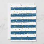 We zijn over het Baby shower van de Moon Navy Blue Kaart (Achterkant)