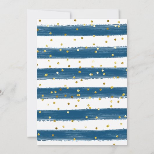 We zijn over het Baby shower van de Moon Navy Blue Kaart (Achterkant)