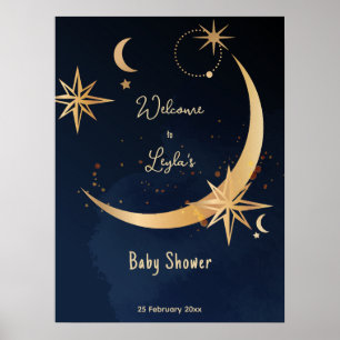 We zijn over het Baby shower van de moonsternacht. Poster