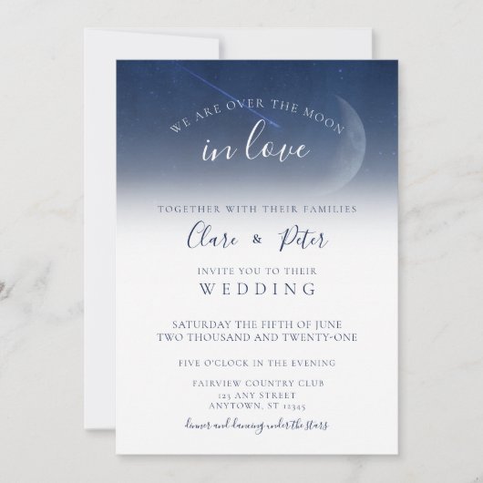 We zijn over het marineverbod van de Moon Sterrenn Kaart (Voorkant)