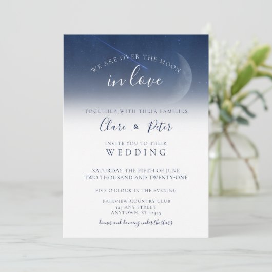 We zijn over het marineverbod van de Moon Sterrenn Kaart (Staand voorkant)