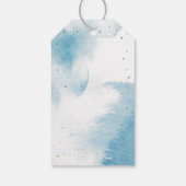 We zijn over het Moon Blue Gold Baby shower Cadeaulabel (Achterkant)