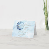 We zijn over het Moon Boy Baby shower Bedankkaart (Voorkant)