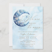 We zijn over het Moon Boy Baby shower Kaart (Voorkant)