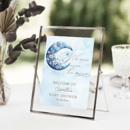 We zijn over het Moon Boy Baby shower Poster