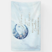 We zijn over het Moon Boy Baby shower Spandoek (Verticaal)