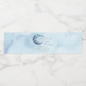 We zijn over het Moon Boy Baby shower Waterfles Etiket (Enkel label)