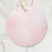 We zijn over het Moon Girl Baby shower Bedankjes Labels (Achterkant)