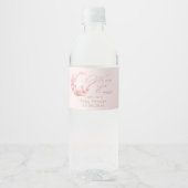 We zijn over het Moon Girl Baby shower Waterfles Etiket (Voorkant)