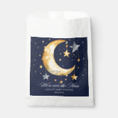 We zijn over het Moon Glitter Boy Baby shower Bedankzakje (Voorkant)