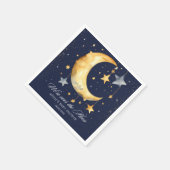 We zijn over het Moon Glitter Boy Baby shower Servet (Hoek)