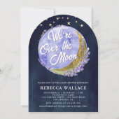 We zijn over het Moon Lavender Navy Arch Baby show Kaart (Voorkant)