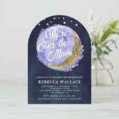 We zijn over het Moon Lavender Navy Arch Baby show Kaart (Staand voorkant)