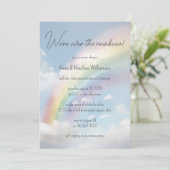 We zijn over het Rainbow Baby shower Kaart (Staand voorkant)