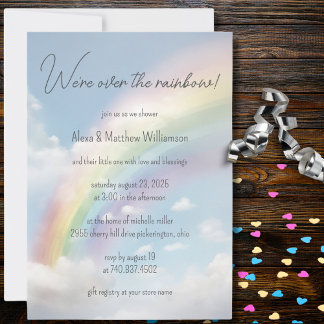 We zijn over het Rainbow Baby shower Kaart