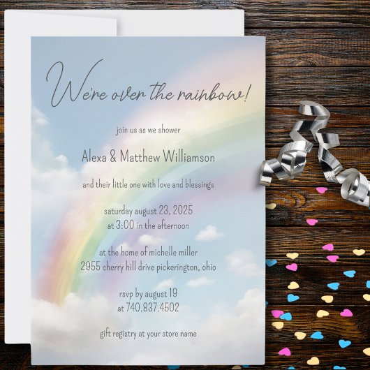 We zijn over het Rainbow Baby shower Kaart
