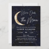 We zijn over the Moon Baby shower | Galaxy Kaart (Voorkant)