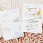 We zijn over the moon Baby shower Kaart