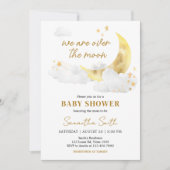 We zijn over the moon Baby shower Kaart (Voorkant)