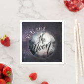 We zijn Over the Moon Baby shower Servet (Insitu)